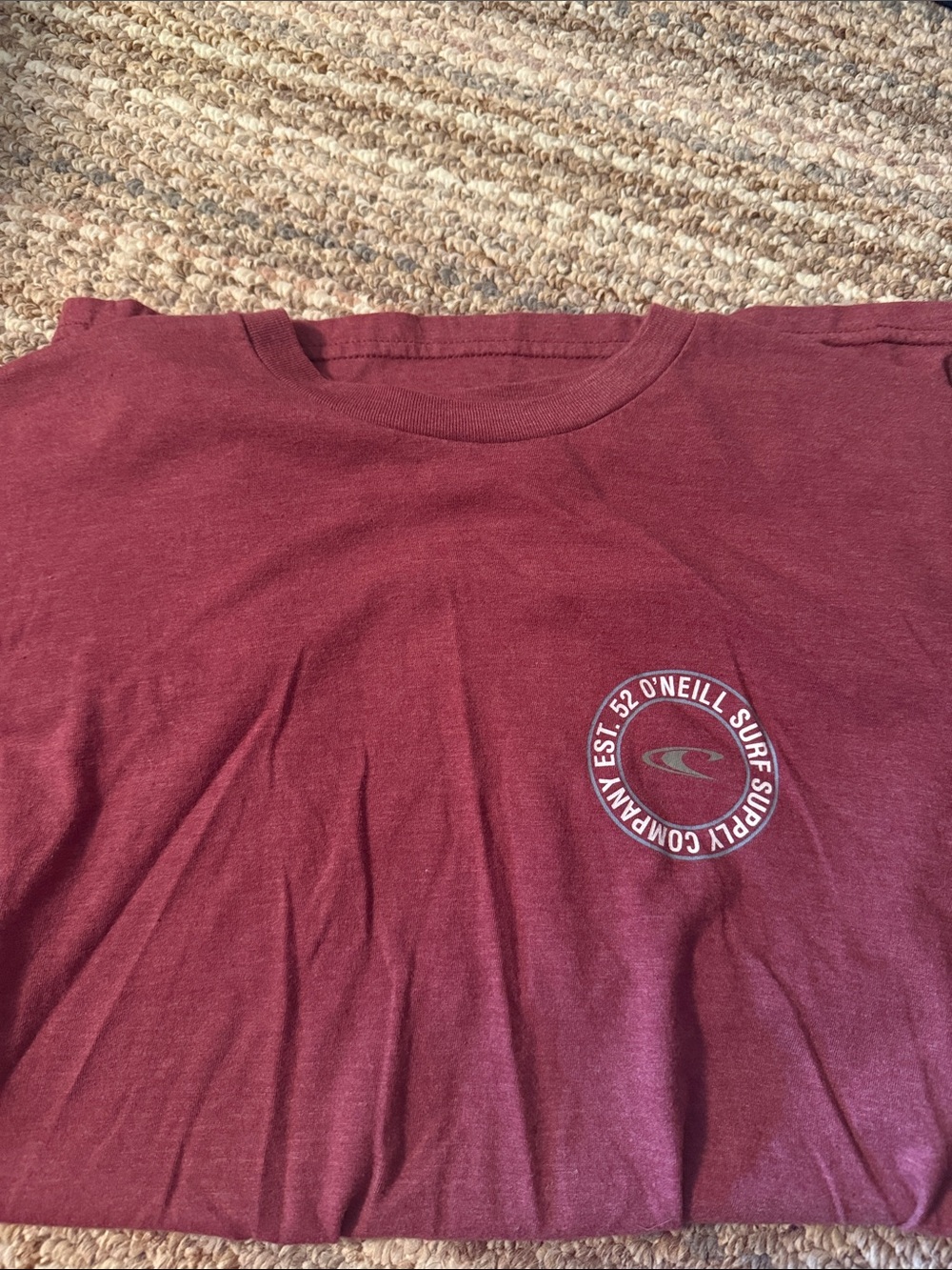 O'Neill Maroon Short Sleeve Surf Logo Tee